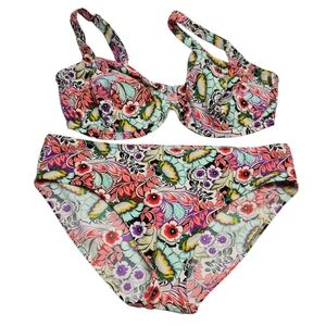 Rosa Faia Floral Multicolor Women's Bikini Set